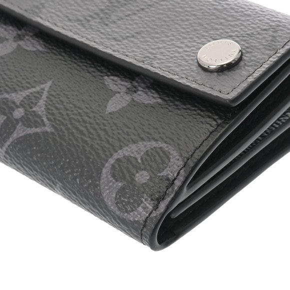LOUIS VUITTON Louis Vuitton Monogram Eclipse Discovery Compact Wallet Black/G... - Picture 5 of 12
